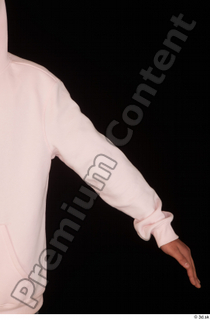 Danior arm casual dressed upper body white hoodie 0002.jpg